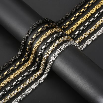 Picture of 6mm Byzantine-style Cuban link chain